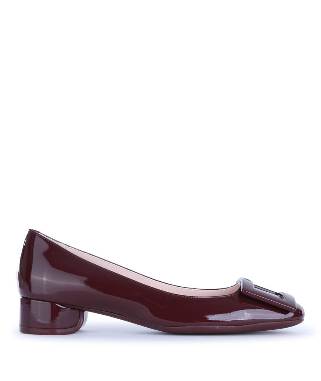 ROGER VIVIER Бордовые кожаные туфли, фото 1