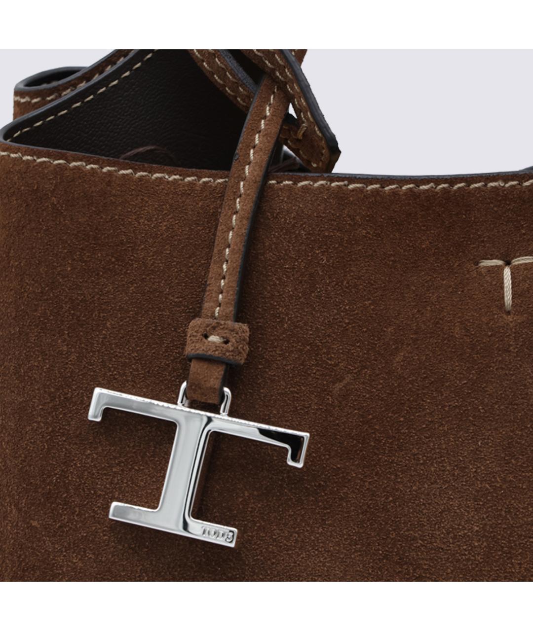 TOD'S Коричневая замшевая сумка тоут, фото 8
