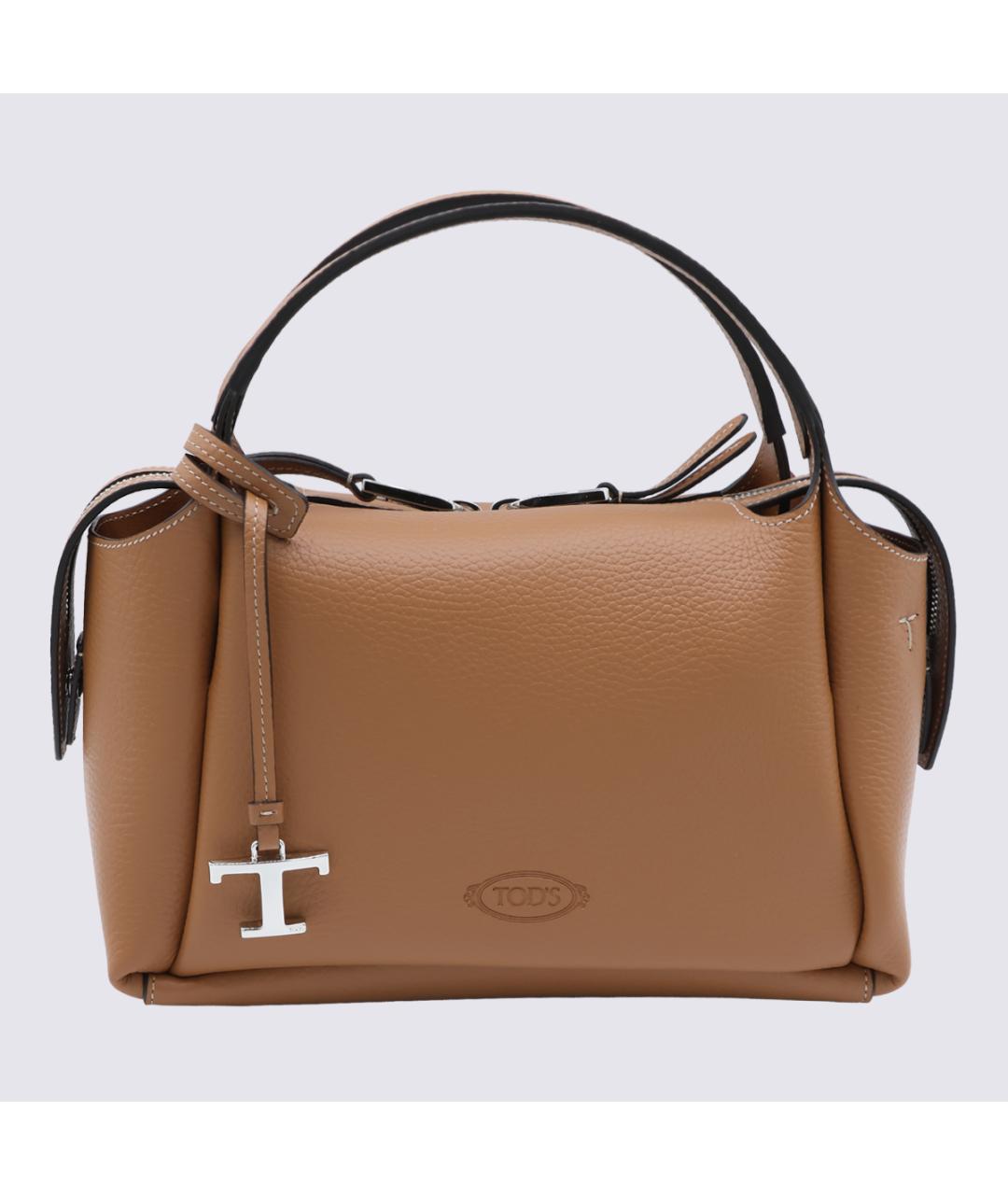 TOD'S Коричневая кожаная сумка тоут, фото 2