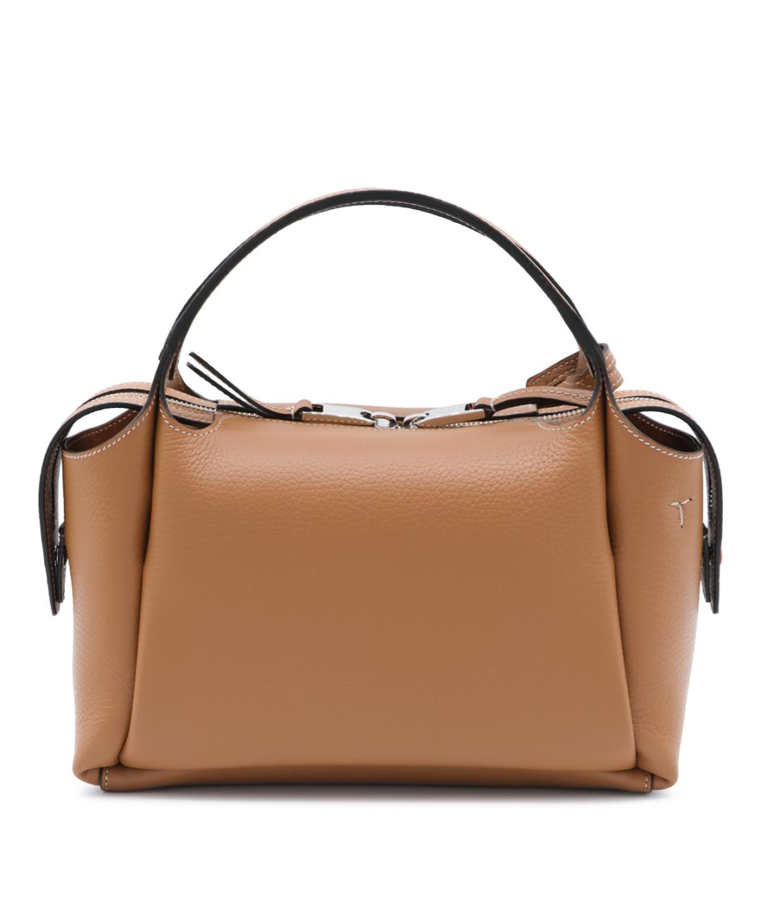TOD'S Коричневая кожаная сумка тоут, фото 5