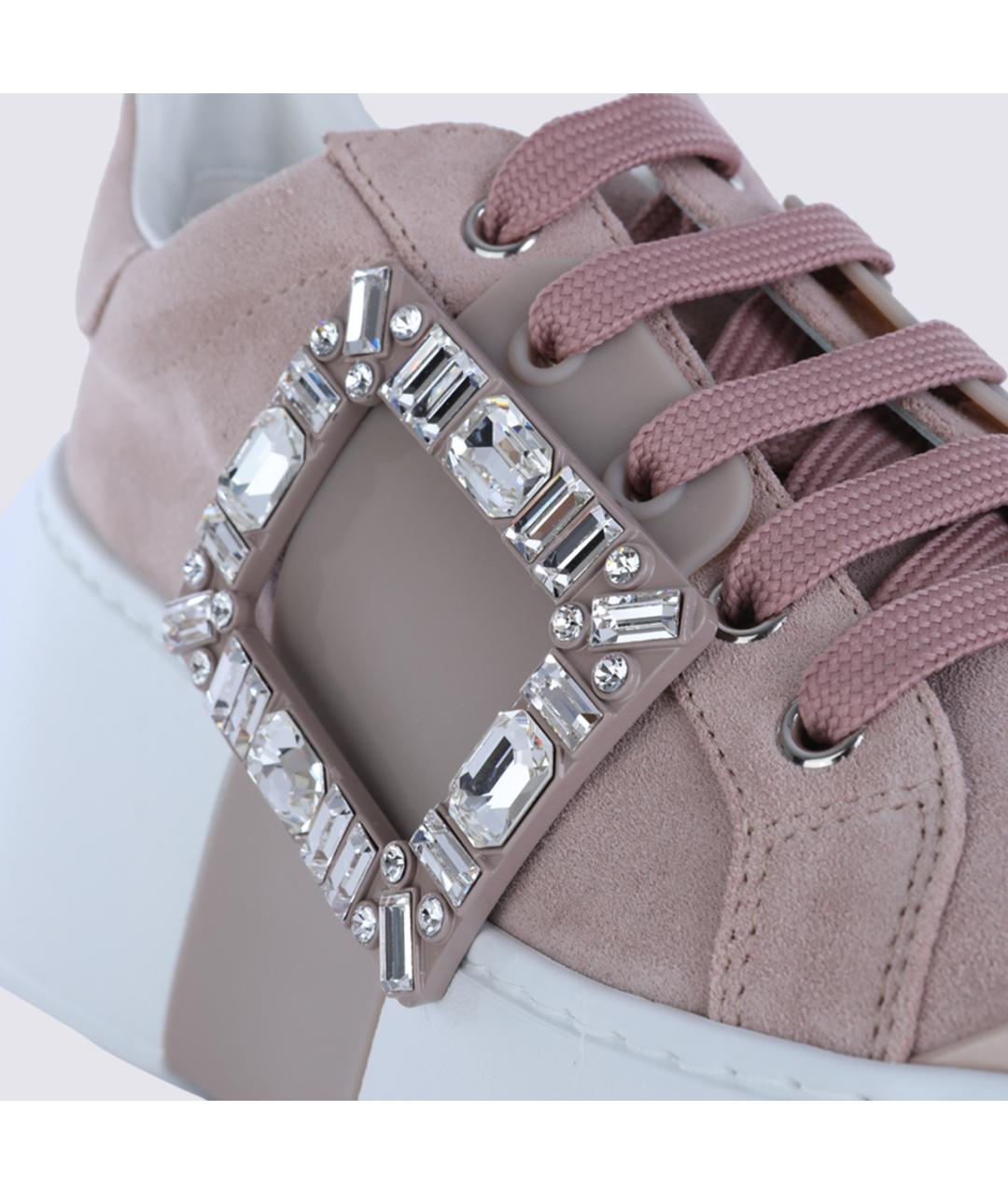 ROGER VIVIER Бежевые замшевые кроссовки, фото 7
