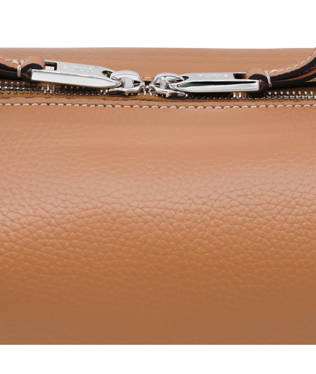 TOD'S Коричневая кожаная сумка тоут, фото 7