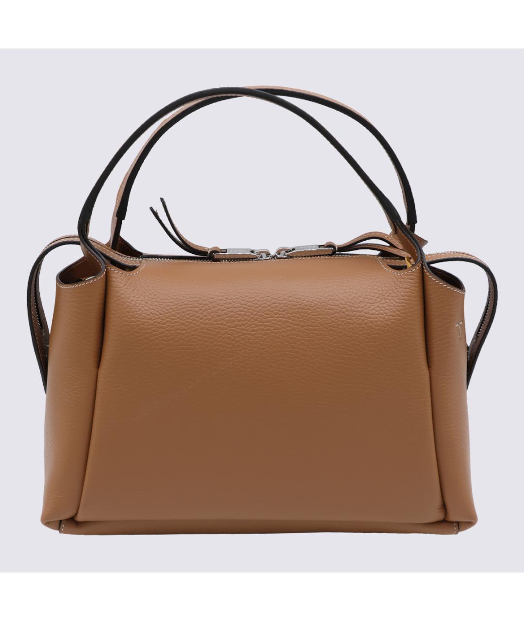 TOD'S Коричневая кожаная сумка тоут, фото 6