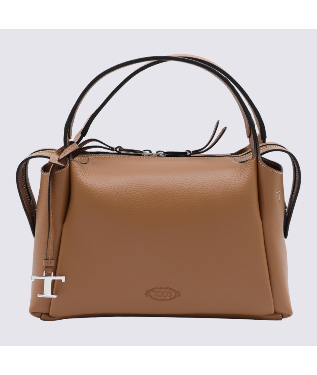 TOD'S Коричневая кожаная сумка тоут, фото 2