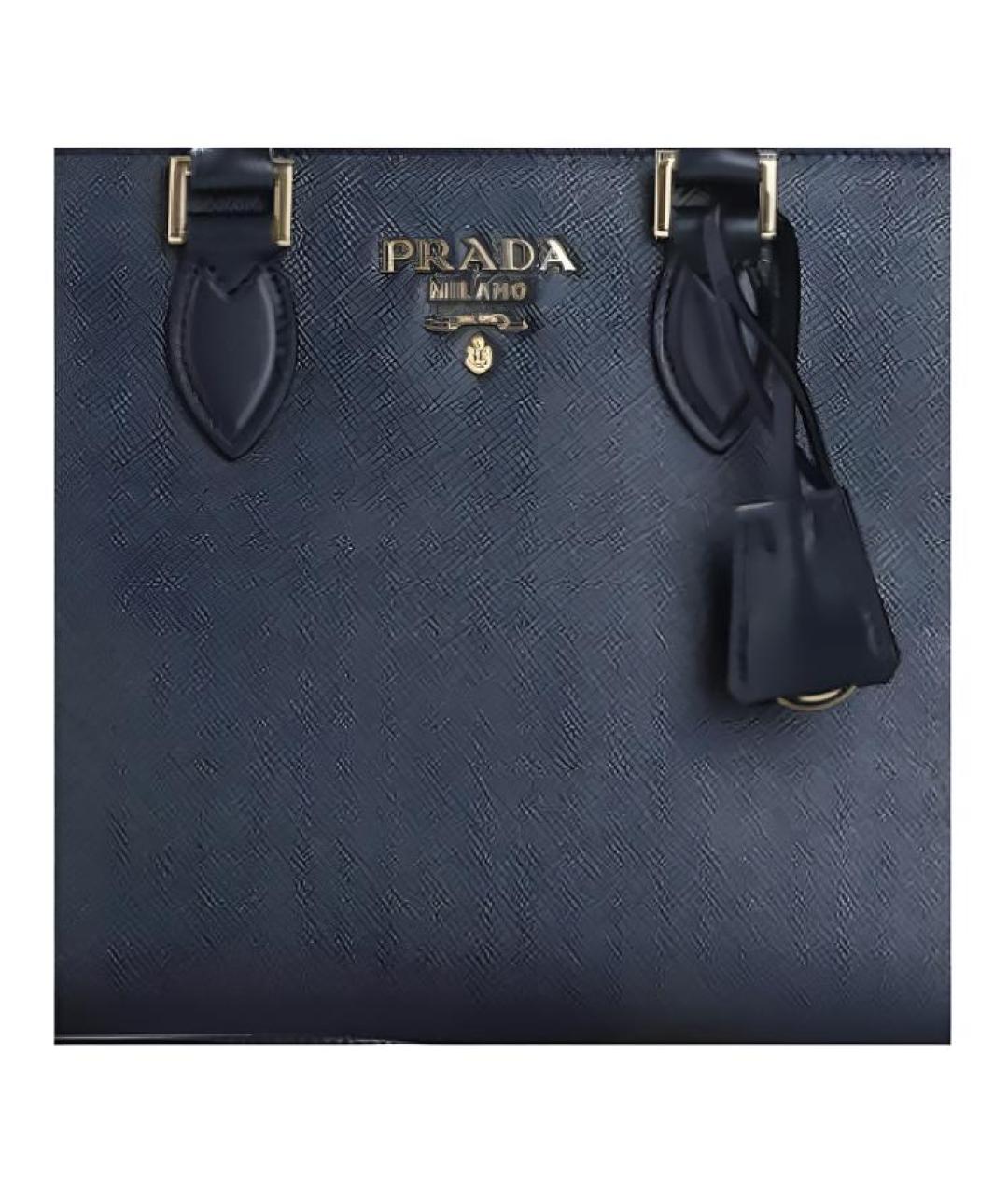 PRADA Синяя кожаная сумка через плечо, фото 5