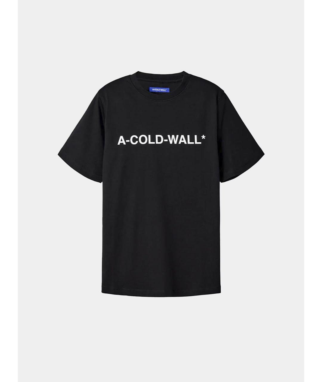 A-COLD-WALL* Черная хлопковая футболка, фото 5