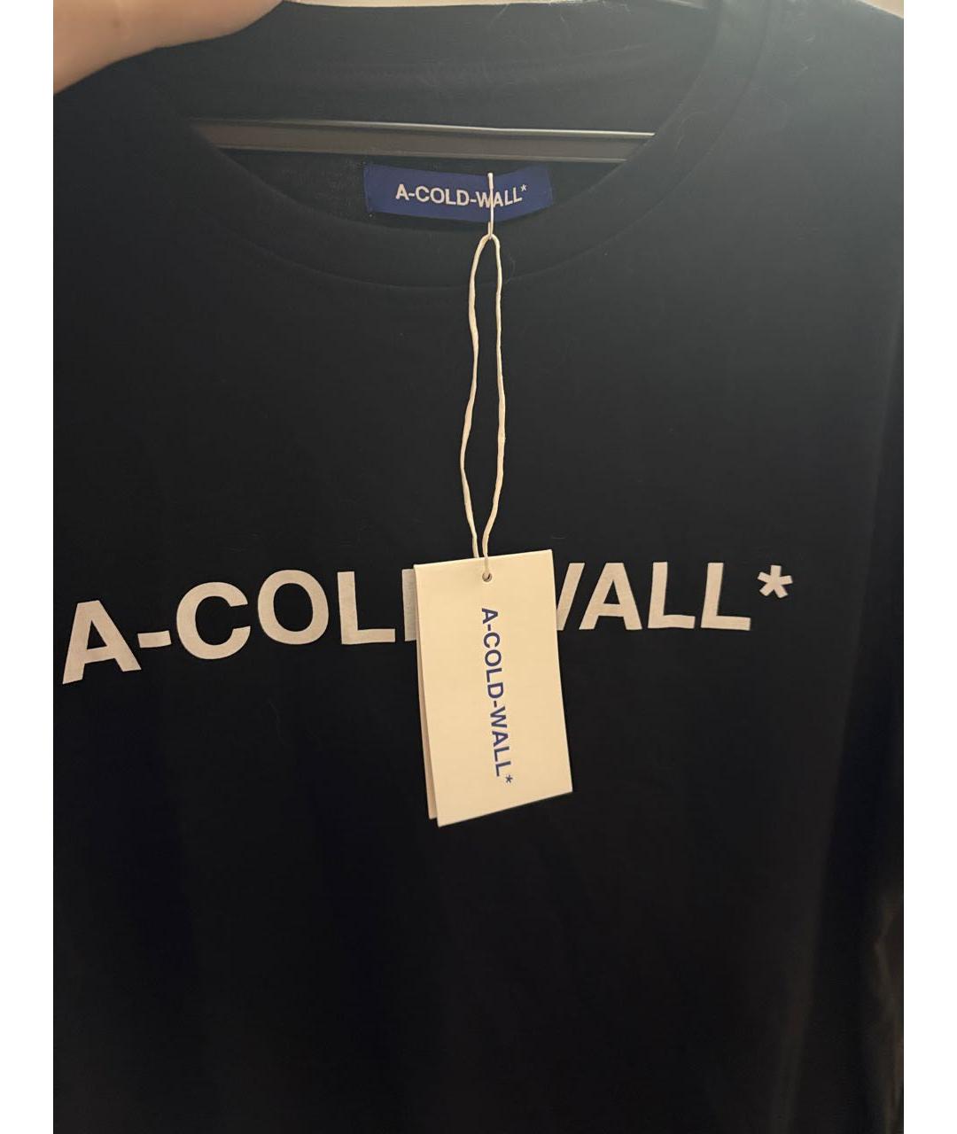 A-COLD-WALL* Черная хлопковая футболка, фото 2