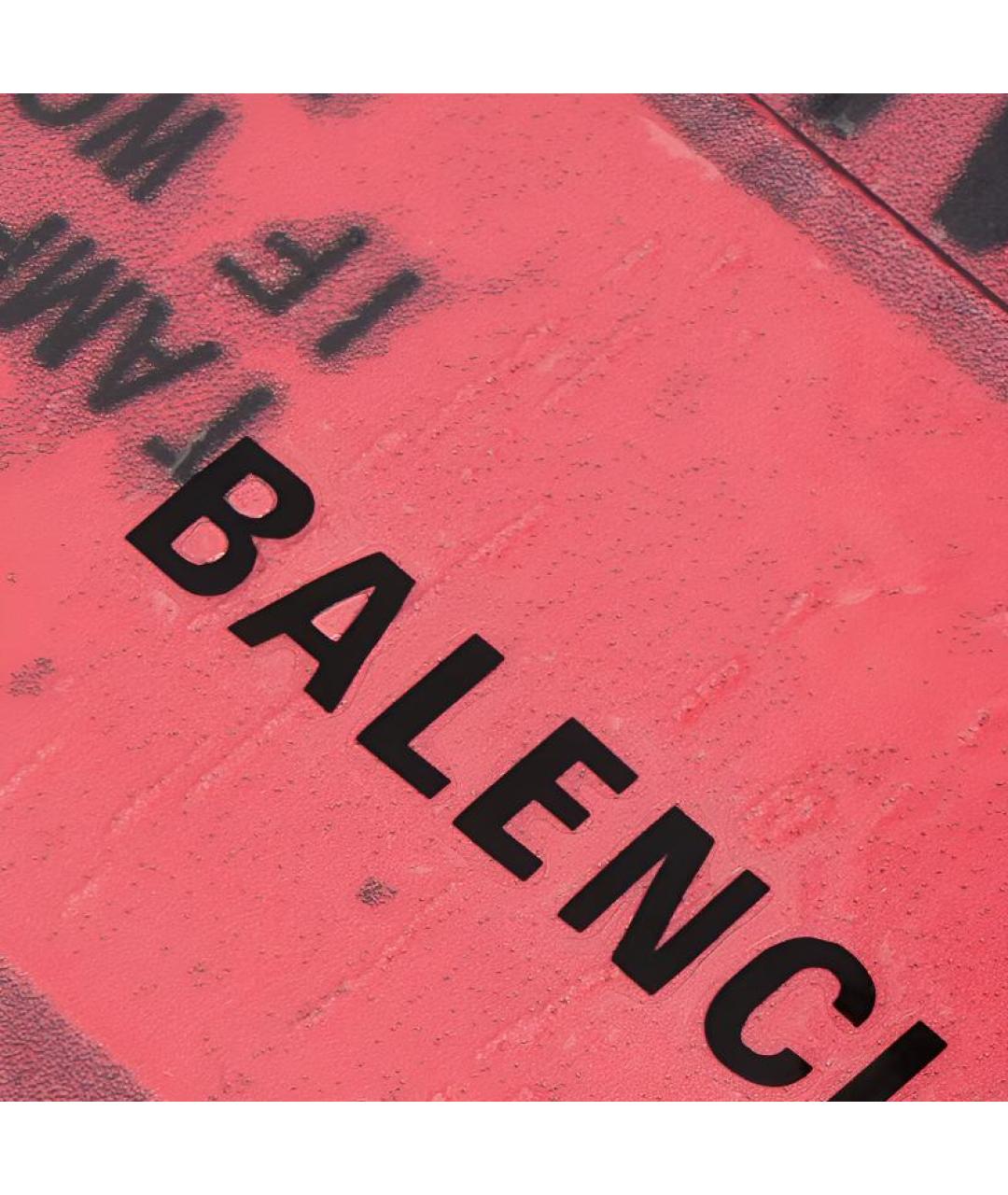 BALENCIAGA Красный кожаный кардхолдер, фото 4