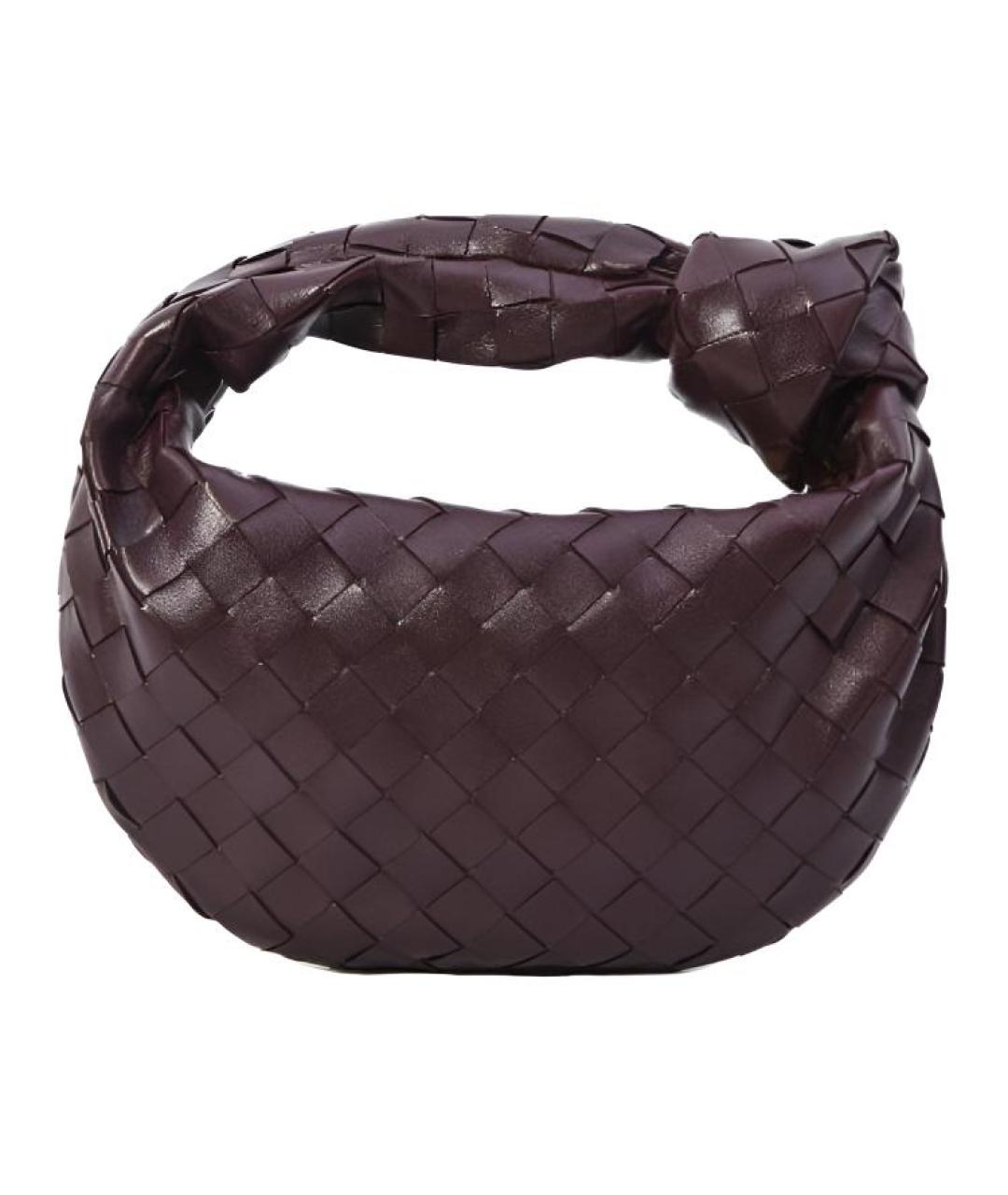 BOTTEGA VENETA Бордовая кожаная сумка с короткими ручками, фото 3