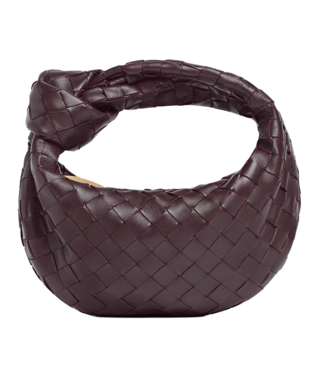 BOTTEGA VENETA Бордовая кожаная сумка с короткими ручками, фото 1