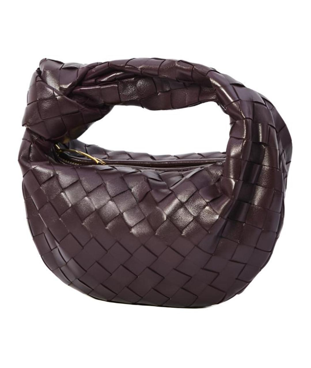 BOTTEGA VENETA Бордовая кожаная сумка с короткими ручками, фото 2