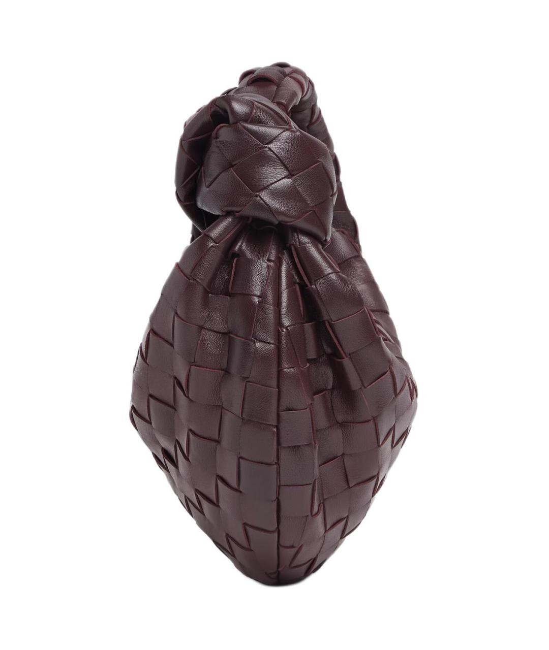 BOTTEGA VENETA Бордовая кожаная сумка с короткими ручками, фото 5