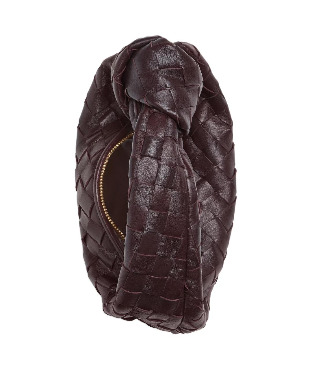 BOTTEGA VENETA Бордовая кожаная сумка с короткими ручками, фото 4