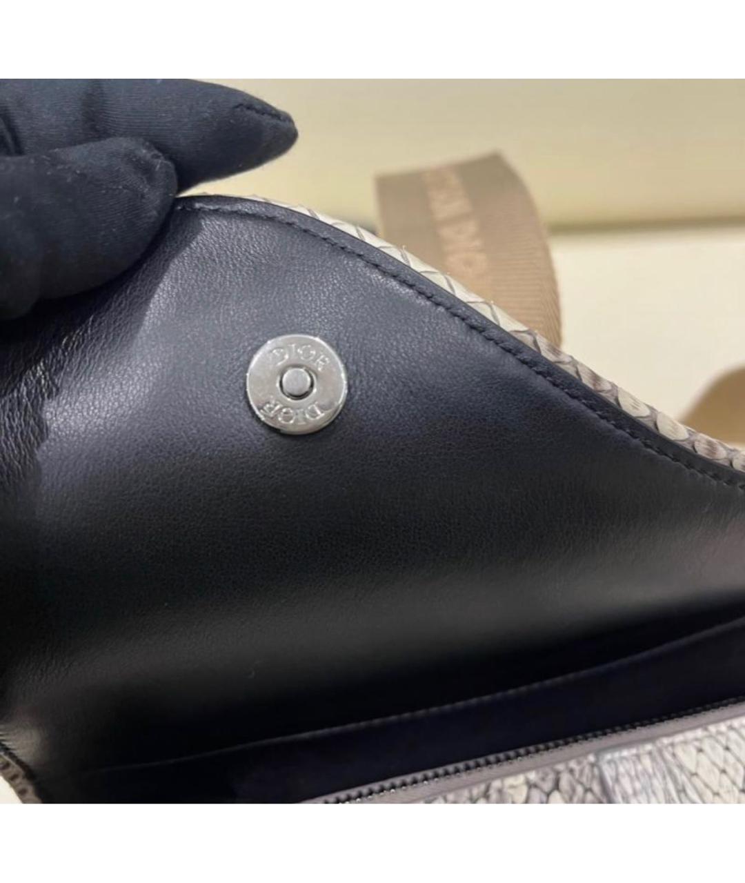 CHRISTIAN DIOR Бежевая сумка на плечо из экзотической кожи, фото 7