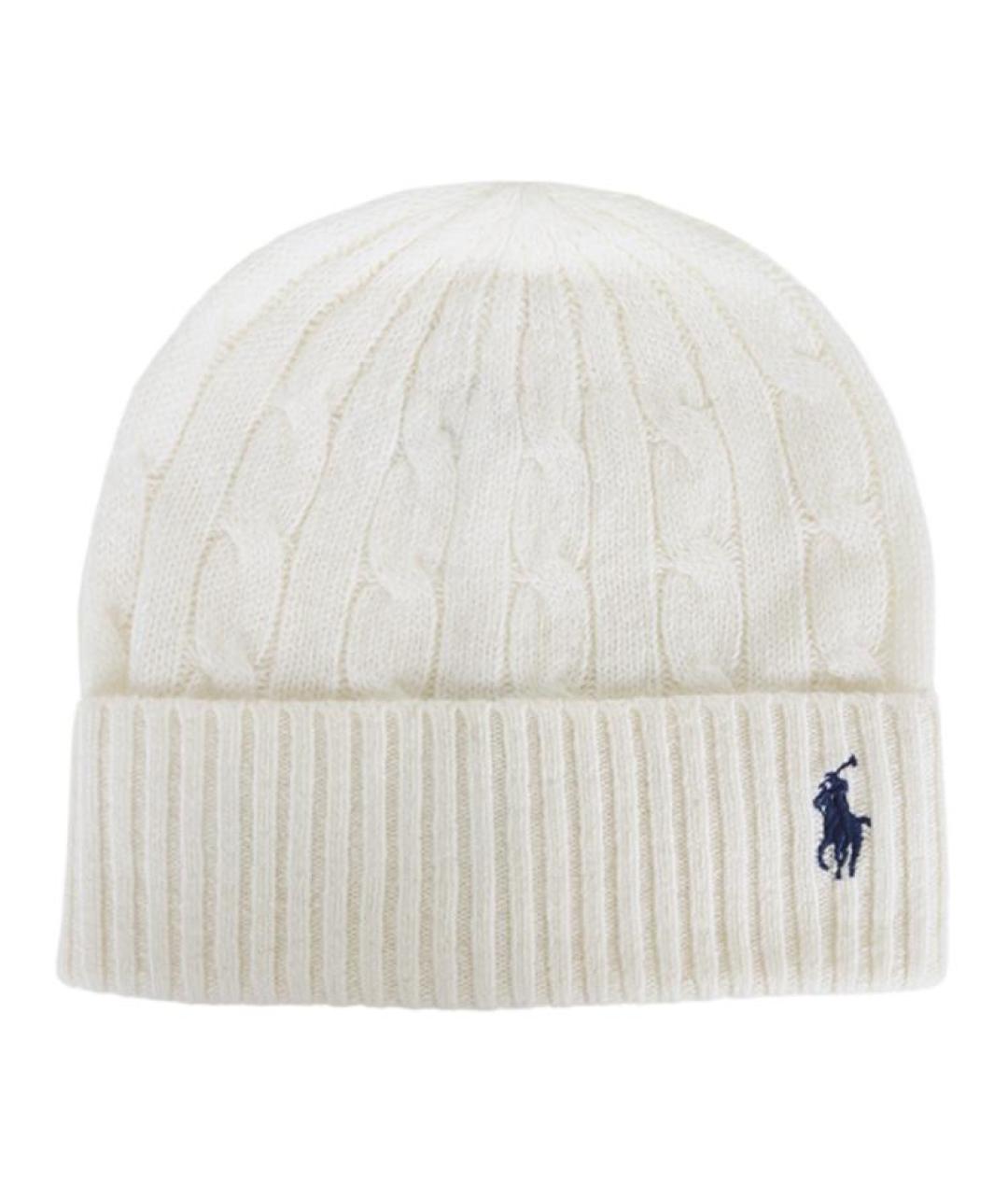 POLO RALPH LAUREN Бежевая шерстяная шапка, фото 1