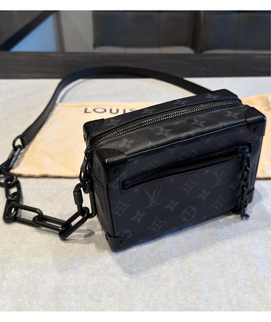 LOUIS VUITTON Антрацитовая сумка на плечо, фото 2