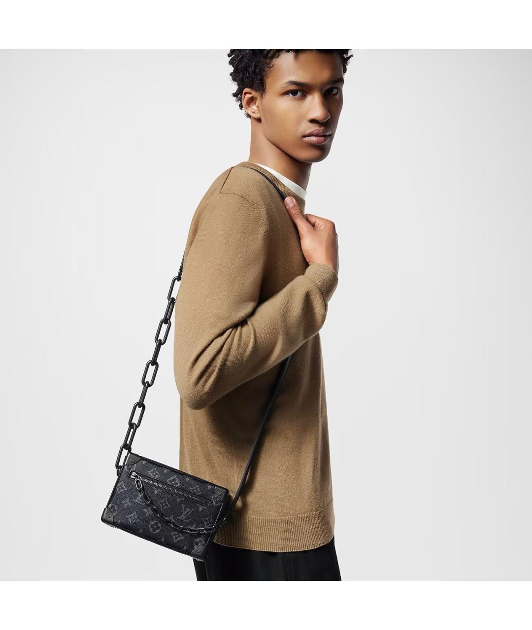 LOUIS VUITTON Антрацитовая сумка на плечо, фото 6
