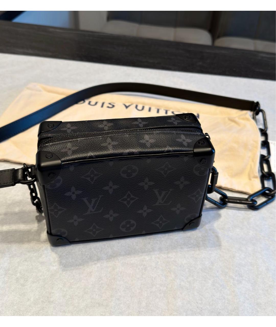 LOUIS VUITTON Антрацитовая сумка на плечо, фото 3
