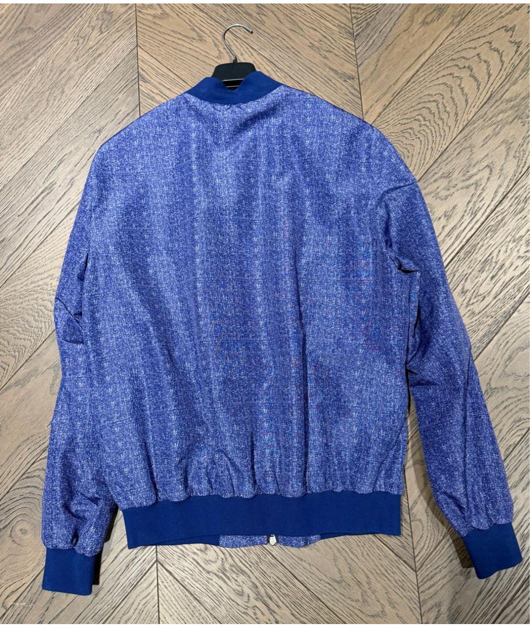 KITON Синяя полиэстеровая куртка, фото 2
