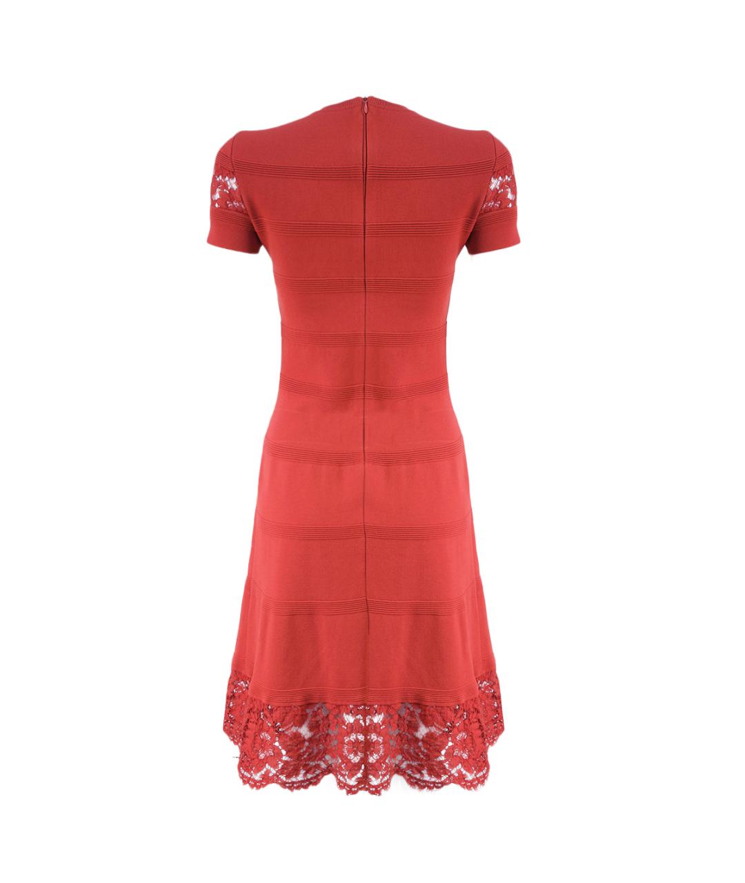 VALENTINO Красное вискозное коктейльное платье, фото 2