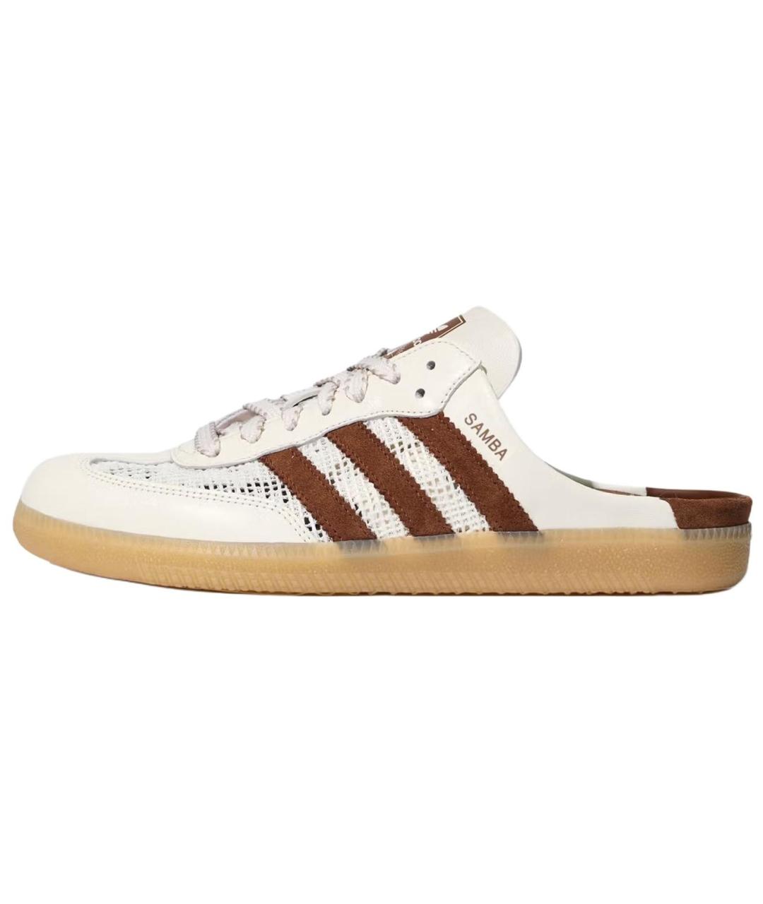 ADIDAS Бежевые кожаные мюли, фото 2