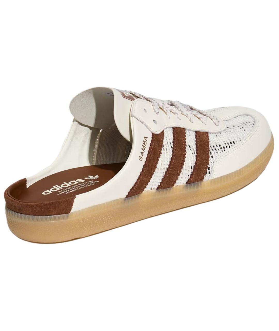 ADIDAS Бежевые кожаные мюли, фото 4