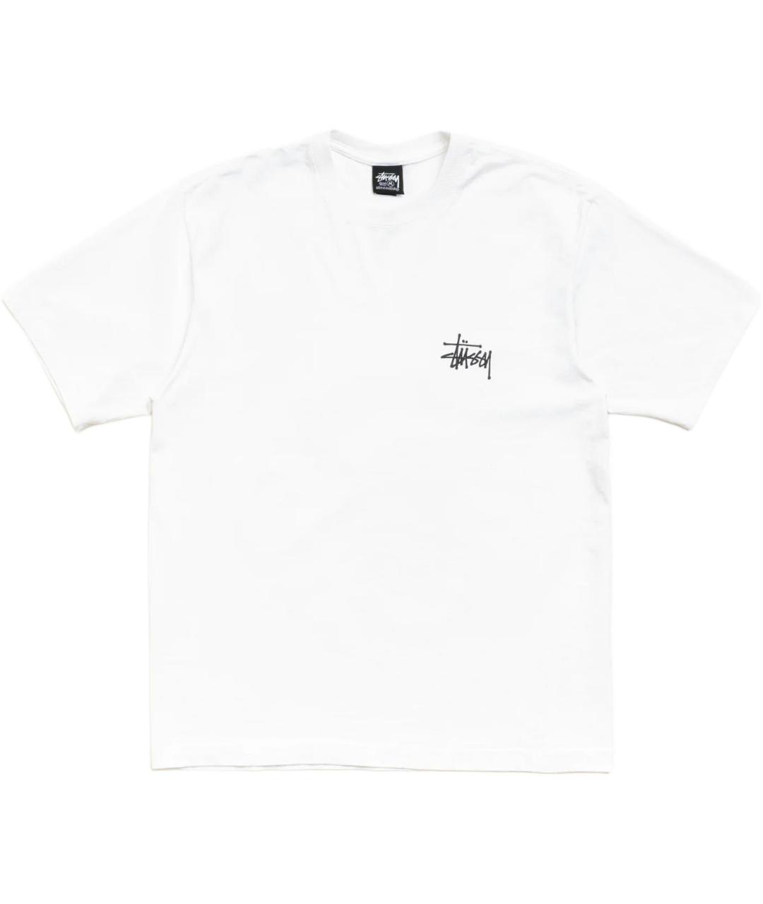 STUSSY Белая футболка, фото 1
