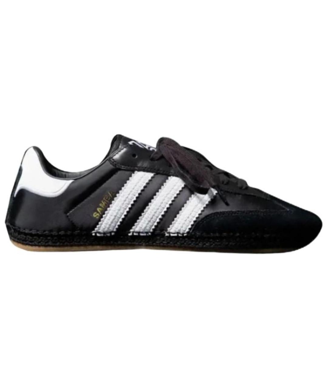 ADIDAS Черные кожаные кеды, фото 2