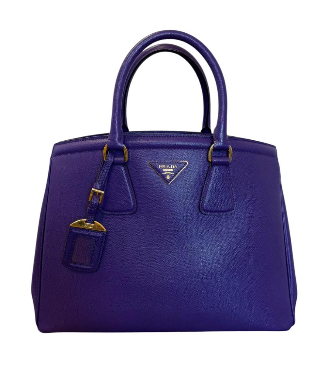 PRADA Фиолетовая кожаная сумка тоут, фото 9