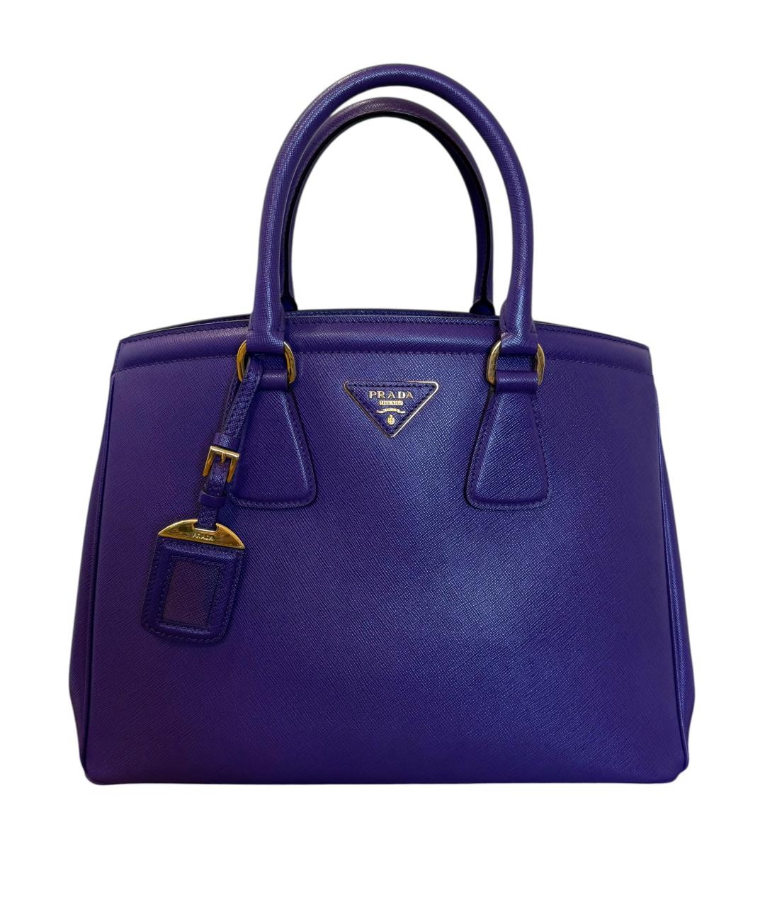 PRADA Фиолетовая кожаная сумка тоут, фото 1