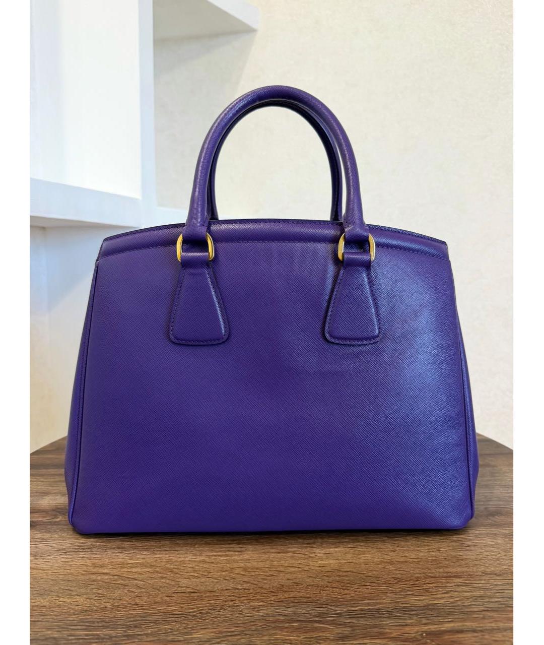 PRADA Фиолетовая кожаная сумка тоут, фото 8