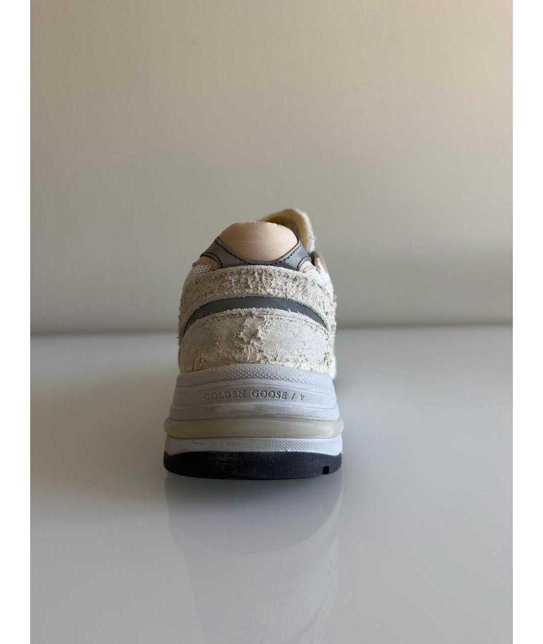 GOLDEN GOOSE Бежевые замшевые низкие кроссовки / кеды, фото 2