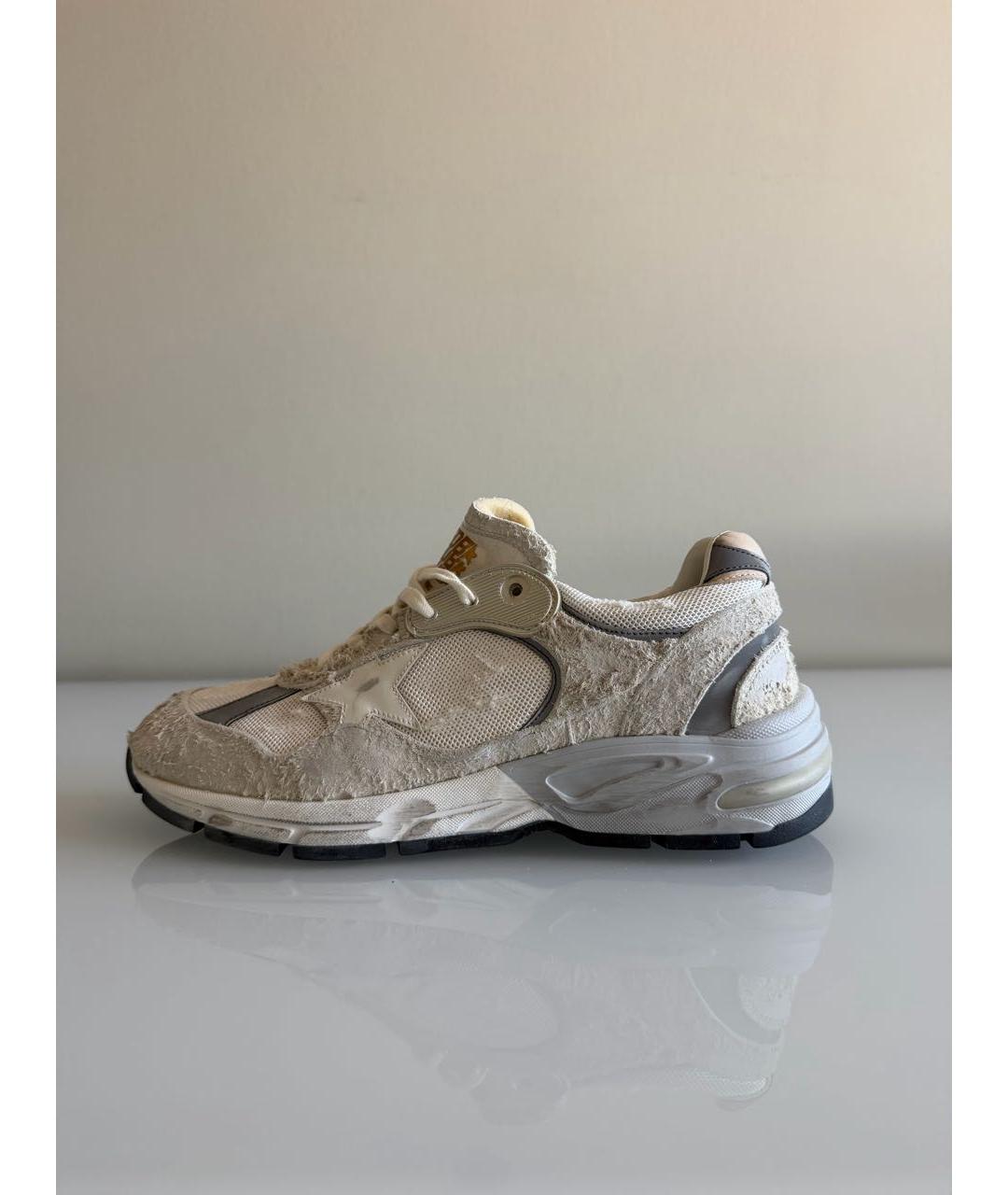 GOLDEN GOOSE Бежевые замшевые низкие кроссовки / кеды, фото 7