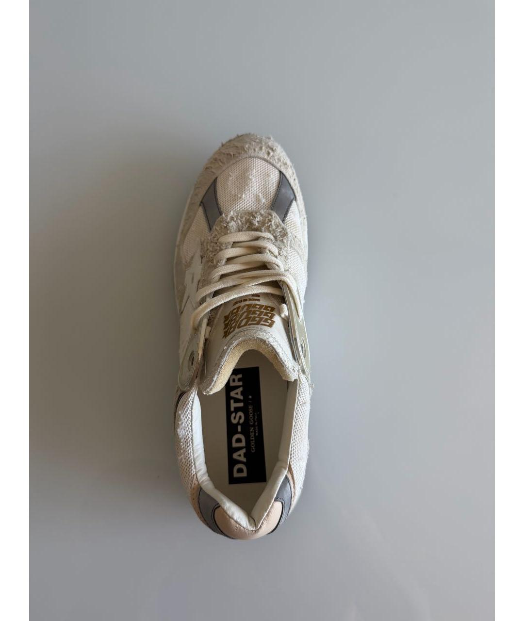 GOLDEN GOOSE Бежевые замшевые низкие кроссовки / кеды, фото 5