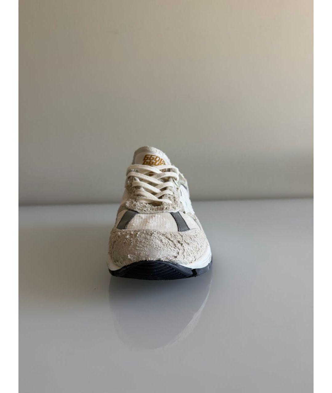 GOLDEN GOOSE Бежевые замшевые низкие кроссовки / кеды, фото 4