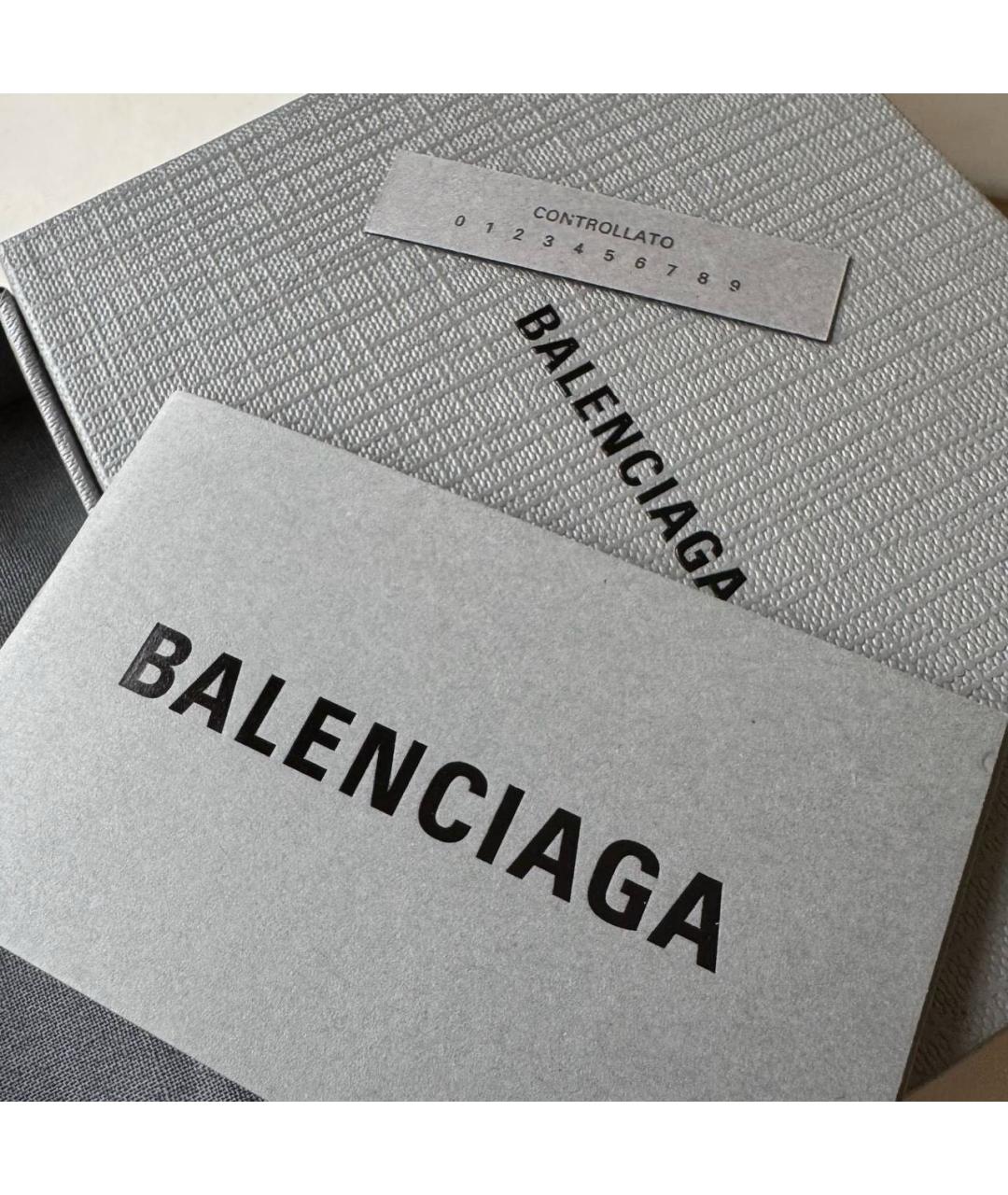 BALENCIAGA Коричневый кожаный кардхолдер, фото 4