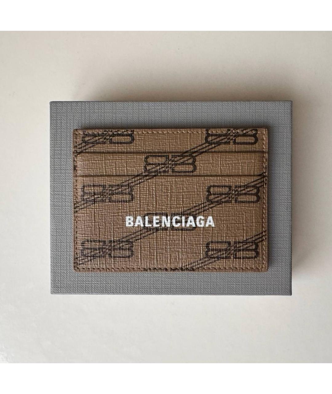 BALENCIAGA Коричневый кожаный кардхолдер, фото 6