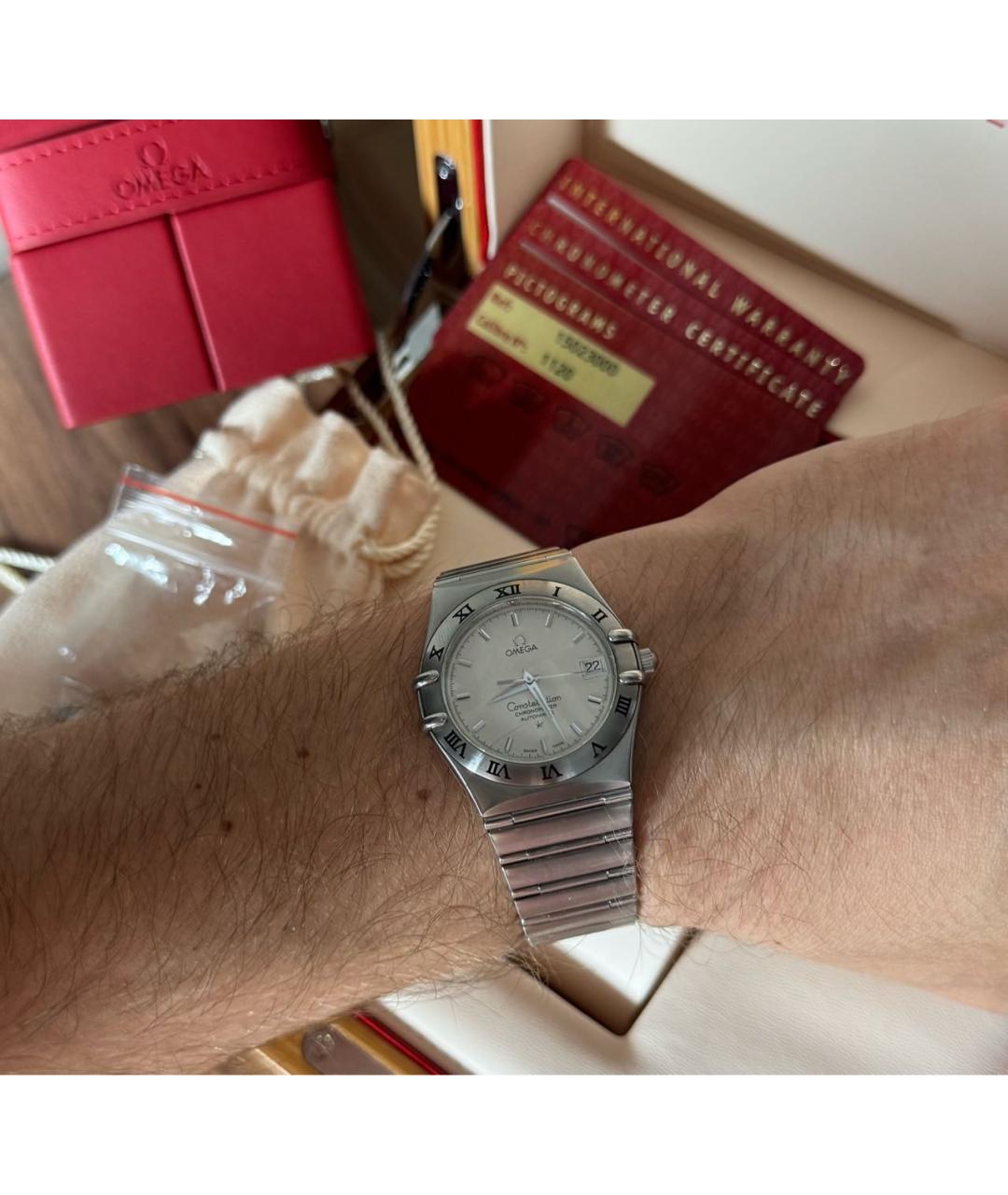 OMEGA Серебряные часы из желтого золота, фото 6