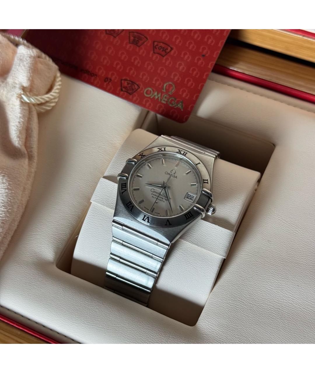 OMEGA Серебряные часы из желтого золота, фото 4