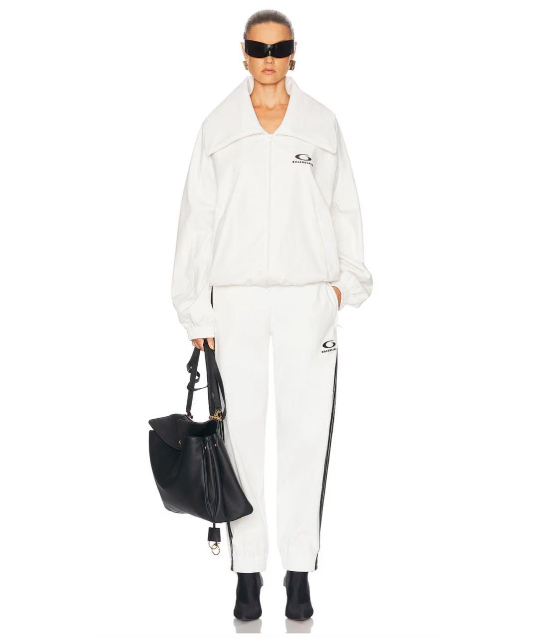 BALENCIAGA Белая полиэстеровая куртка, фото 2