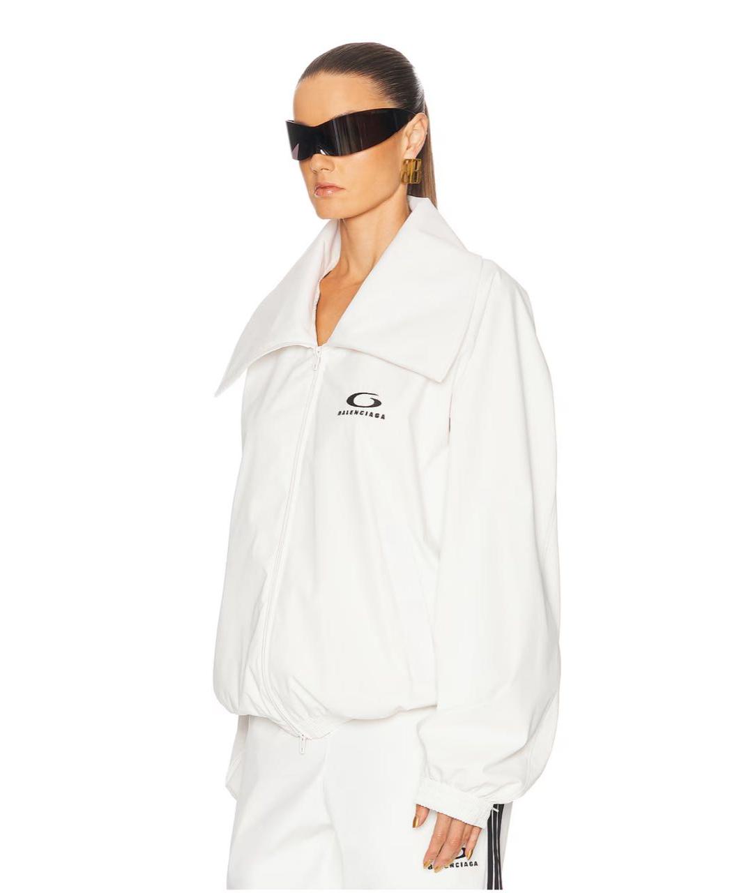 BALENCIAGA Белая полиэстеровая куртка, фото 3