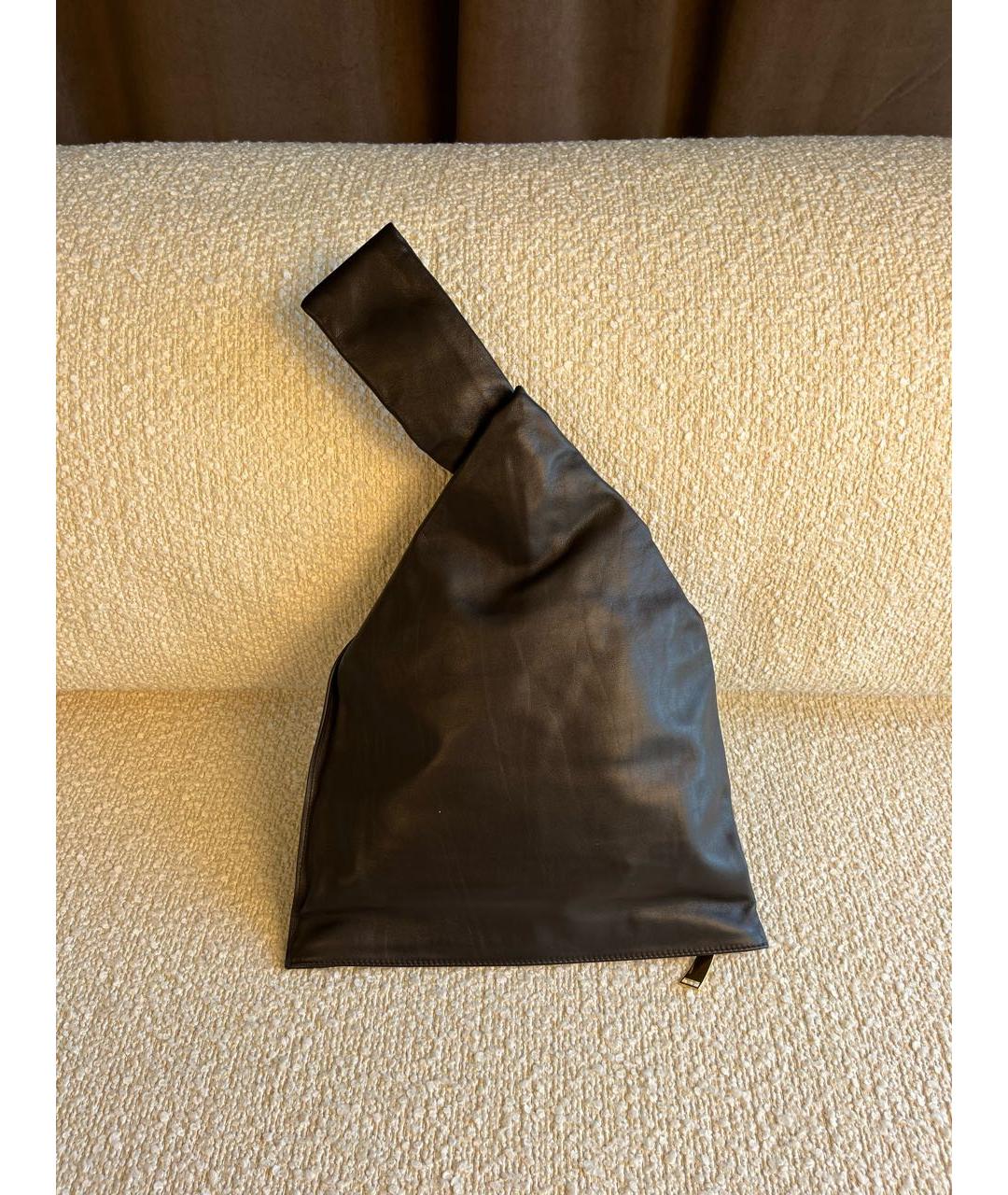 BOTTEGA VENETA Коричневая кожаная сумка с короткими ручками, фото 2