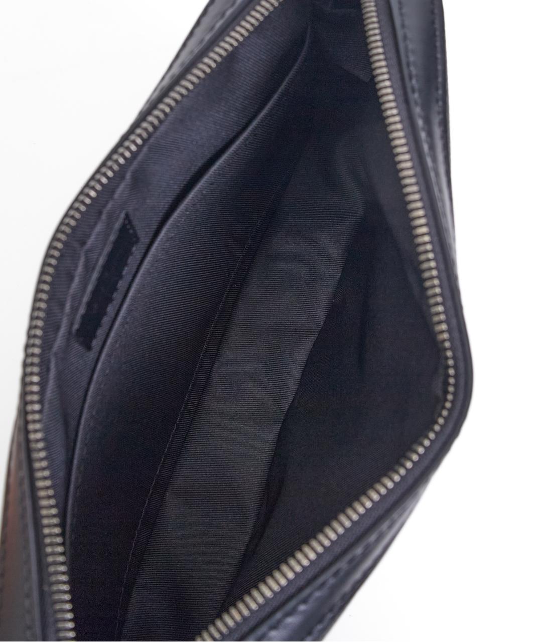 LOUIS VUITTON Черная кожаная сумка на плечо, фото 5