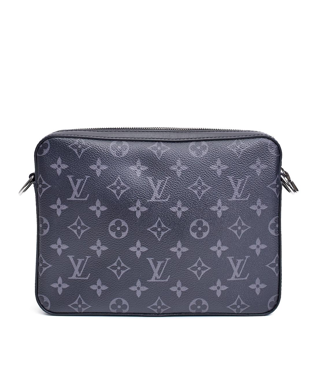LOUIS VUITTON Черная кожаная сумка на плечо, фото 1