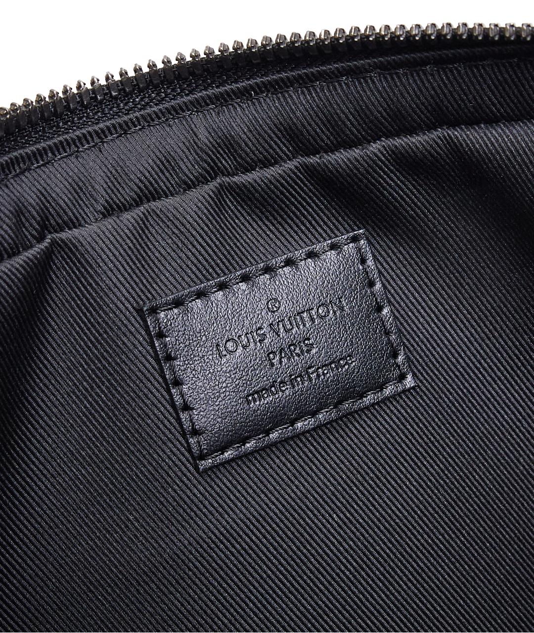 LOUIS VUITTON Черная кожаная сумка на плечо, фото 4