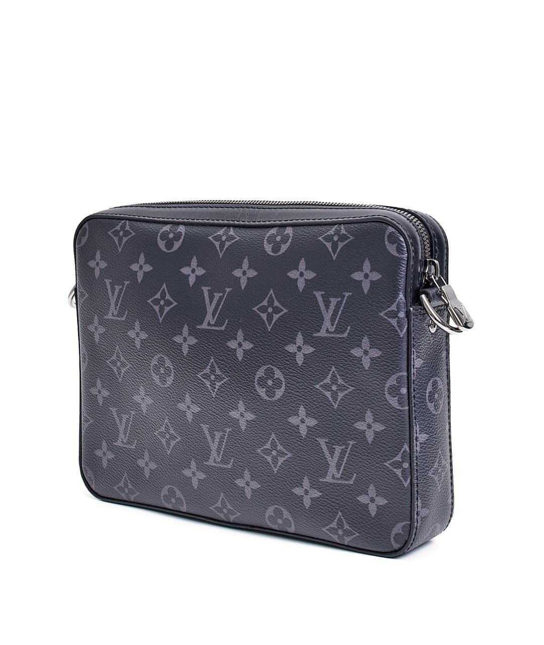 LOUIS VUITTON Черная кожаная сумка на плечо, фото 2