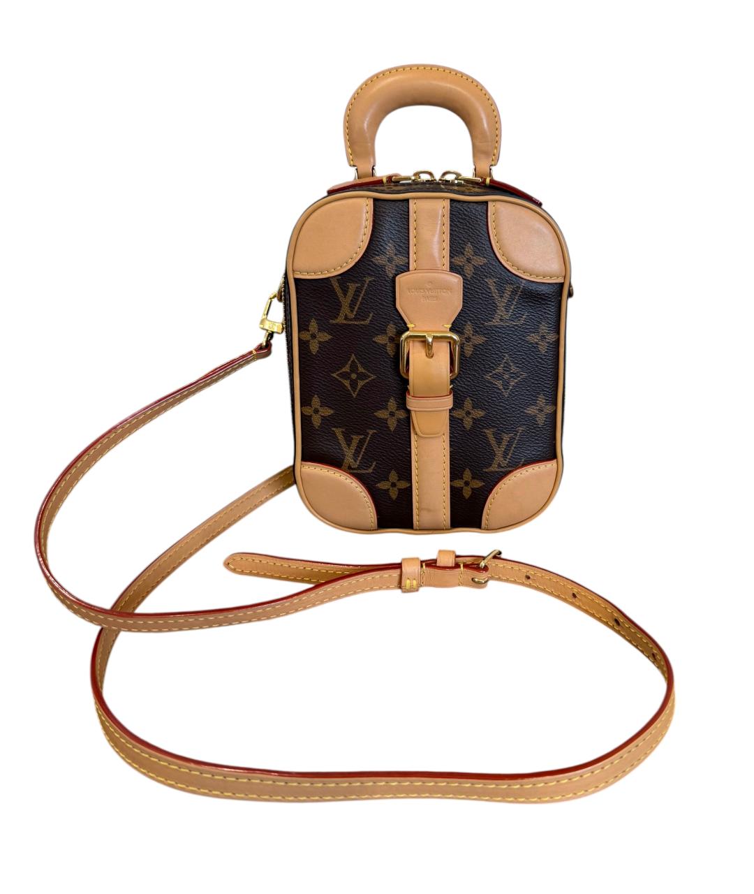 LOUIS VUITTON Коричневая кожаная сумка через плечо, фото 1