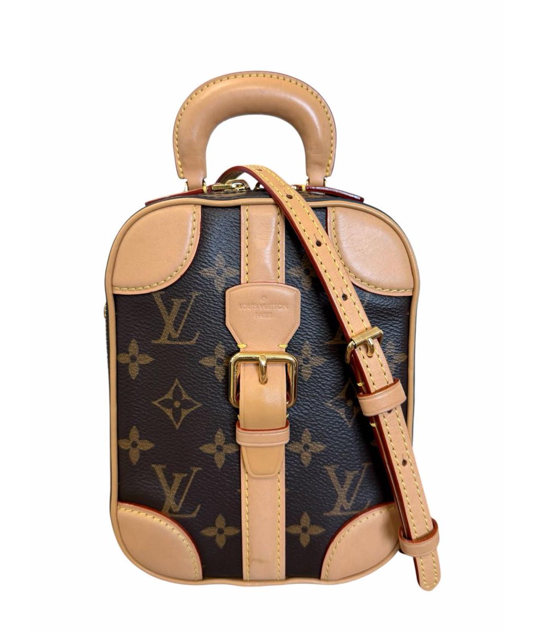 LOUIS VUITTON Коричневая кожаная сумка через плечо, фото 1