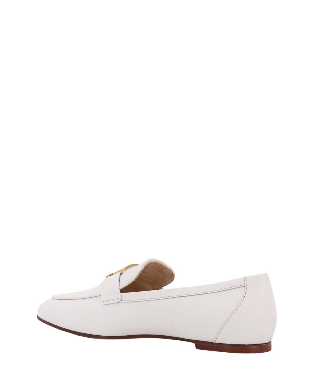 TOD'S Белые кожаные лоферы, фото 3