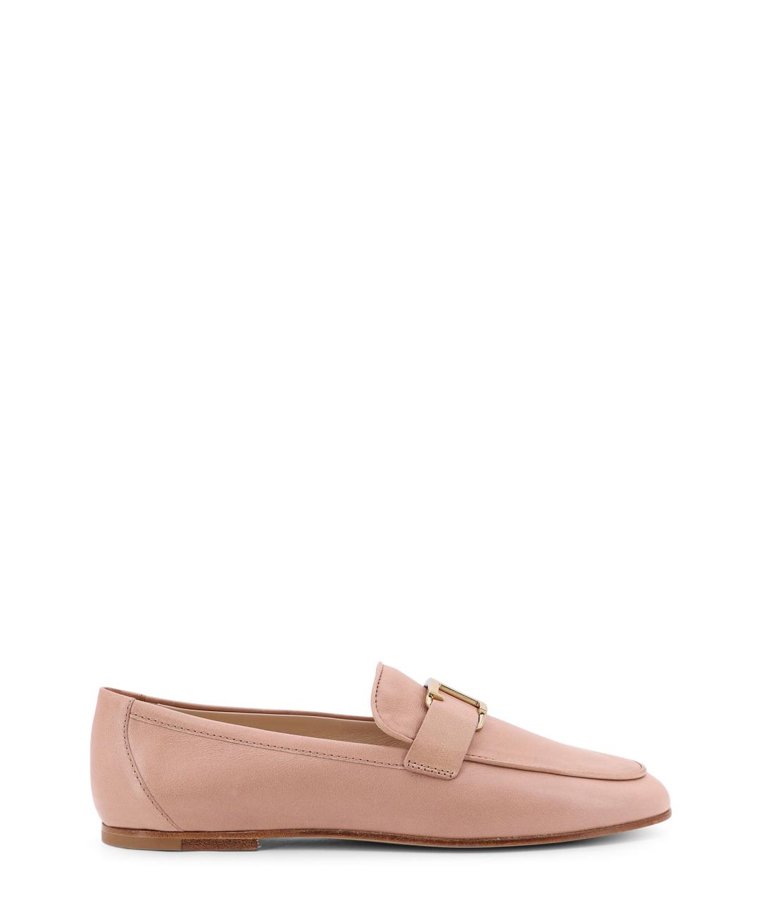 TOD'S Розовые кожаные лоферы, фото 1